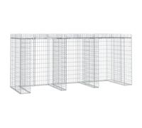 Vidaxl Mur De Gabion Pour Poubelle 270x91x120 Cm Fer Galvanisé