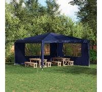 Vidaxl Mur De Tente De Fête 2 Pcs 400 X 195 Cm Bleu Pe Et Acier