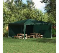 Vidaxl Mur De Tente De Fête 2 Pcs Vert 400 X 195 Cm Pe Et Acier