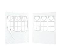 vidaXL Mur de tente de fête 2 pièces 200 x 195 cm blanc, tente rectangulaire moderne pour fêtes, décorations d'événements, abri temporaire, cérémonies en plein air