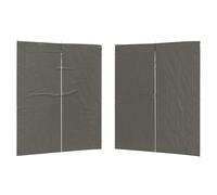 vidaXL Mur de tente de fête 2 pcs Anthracite 200 x 195 cm PE et acier 42033013
