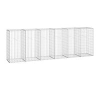 vidaXL Mur en Gabion avec Couvercles Acier Galvanisé 300x50x100 cm Clôture