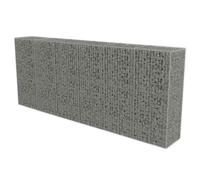 vidaXL Mur en Gabion avec Couvercles Acier Galvanisé 300x50x150 cm Clôture
