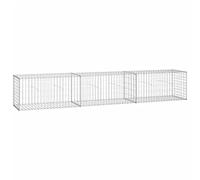 vidaXL Mur en Gabion avec Couvercles Acier Galvanisé 300x50x50 cm Clôture