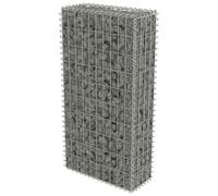 vidaXL Mur à Gabion 50x20x100 cm Acier Galvanisé Argenté Jardin Terrasse