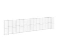 vidaXL Mur en Gabion avec Couvercles Panier de Gabion Mur de Soutènement Jardin Patio Terrasse Extérieur Acier Galvanisé 900x30x200 cm