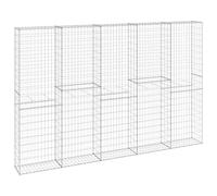 vidaXL Mur en Gabion avec Couvercles Panier de Gabion Mur de Soutènement Jardin Patio Terrasse Extérieur Acier Galvanisé 300x30x200 cm