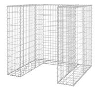 vidaXL Mur en Gabion pour Poubelle Acier galvanisé 110x100x110 cm
