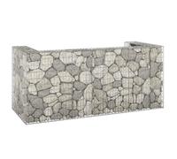 Vidaxl Mur En Gabion Pour Poubelles Acier Galvanisé 254x100x110 Cm