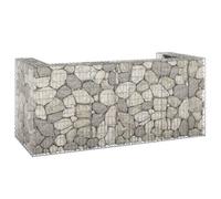 Vidaxl Mur En Gabion Pour Poubelles Acier Galvanisé 254x100x110 Cm