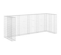 vidaXL Mur en gabion pour poubelles Acier galvanisé 320x100x120 cm