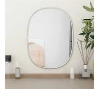 Miroir Mural Argenté 60x40 cm Maquillage Coiffeuse Salle de Bain Salon vidaXL