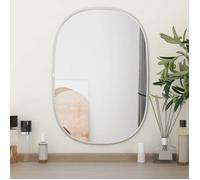 vidaXL Miroir mural de maquillage Argenté 50x35 cm