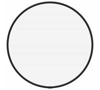 vidaXL Miroir mural Noir Ø 30 cm Rond