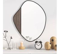 vidaXL Mural Miroir de Maquillage Coiffeuse Cosmétique Décoration de Chambre à Coucher Salle de Bain Salon Intérieur Noir 348253