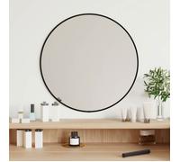 vidaXL Miroir mural de maquillage Noir Ø 348186