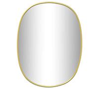 vidaXL Mural Miroir de Maquillage Coiffeuse Cosmétique Décoration de Chambre à Coucher Salle de Bain Salon Intérieur Doré 40x30 cm