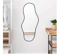 vidaXL Miroir mural Noir 100x45 cm