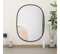 vidaXL Mural Miroir de Maquillage Coiffeuse Cosmétique Décoration de Chambre à Coucher Salle de Bain Salon Intérieur Noir 348222 Noir G