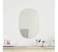 vidaXL Mural Miroir de Maquillage Coiffeuse Cosmétique Décoration de Chambre à Coucher Salle de Bain Salon Intérieur Doré 348217