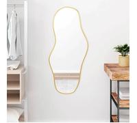 vidaXL Mural Miroir de Maquillage Coiffeuse Cosmétique Décoration de Chambre à Coucher Salle de Bain Salon Intérieur Doré 348263
