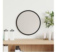 vidaXL Mural Miroir de Maquillage Coiffeuse Cosmétique Décoration de Chambre à Coucher Salle de Bain Salon Intérieur Noir Ø 348183