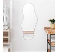 vidaXL Mural Miroir de Maquillage Coiffeuse Cosmétique Décoration de Chambre à Coucher Salle de Bain Salon Intérieur Argenté 348258 Blanc G