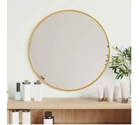 vidaXL Miroir mural de maquillage doré pour chambre, salle de bain et salon Ø 348180