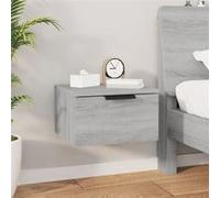 vidaXL Nachtkastje wandgemonteerd 34x30x20 cm grijs sonoma eikenkleur817089 Gris G