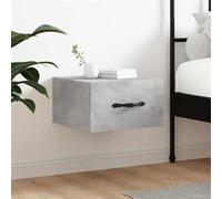 vidaXL Nachtkastje wandgemonteerd 35x35x20 cm betongrijs829812 Gris G