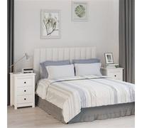 vidaXL Nachtkastjes 2 st 40x35x61,5 cm massief grenenhout wit813702 Blanc G