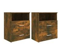 Tables de Chevet Armoire de Lit Chambre Intérieur 2 pcs Chêne Sonoma vidaXL