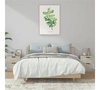 Vidaxl Tables De Chevet 2 Pcs Gris Béton Bois D'ingénierie Marron