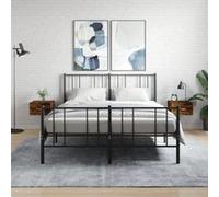 vidaXL Nachtkastjes 2 st wandgemonteerd 35x35x20 cm gerookt eikenkleur829783 Marron G