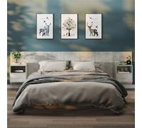 vidaXL Nachtkastjes 2 st wandgemonteerd betongrijs811016 Gris G