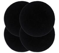 Vidaxl Napperons 4 Pcs Noir Plain 38 Cm Rond Coton