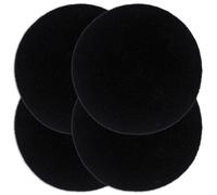 Vidaxl Napperons 4 Pcs Noir Plain 38 Cm Rond Coton