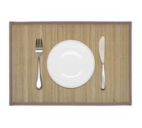 vidaXL Napperons 6 pcs Bambou 30 x 45 cm Marron