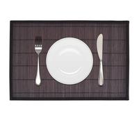 vidaXL Napperons 6 pcs Bambou 30x45 cm Marron foncé