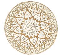 Vidaxl Napperons 6 Pcs Blanc 38 Cm Rond Jute
