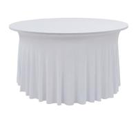 vidaXL Nappes élastiques de table avec jupon 2 pièces 150 x 74 cm Blanc