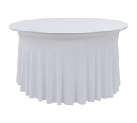 Vidaxl Nappes Élastiques De Table Avec Jupon 2 Pcs 180x74 Cm Blanc