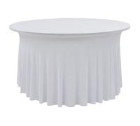vidaXL Nappes élastiques de table avec jupon 2 pcs 180x74 cm Blanc