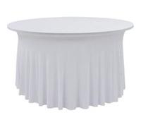 vidaXL Nappes élastiques de table avec jupon 2 pcs 180x74 cm Blanc