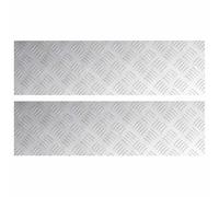 vidaXL Nez de Marche 2 pc 70 x 20 cm Argenté Aluminium Rectangulaire