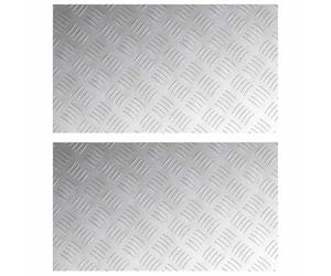 vidaXL Nez de Marche 2 pc 70 x 40 cm Argenté Aluminium Rectangulaire