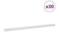 vidaXL Nez de marche 30 pcs Argent 67 cm Aluminium