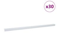 vidaXL Nez de marche 30 pcs Argent 67 cm Aluminium