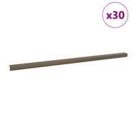 vidaXL Nez de marche 30 pcs Marron 67 cm Aluminium