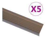 vidaXL Trapneuzen L-vormig 5 st 100 cm aluminium bruin146763 Marron G